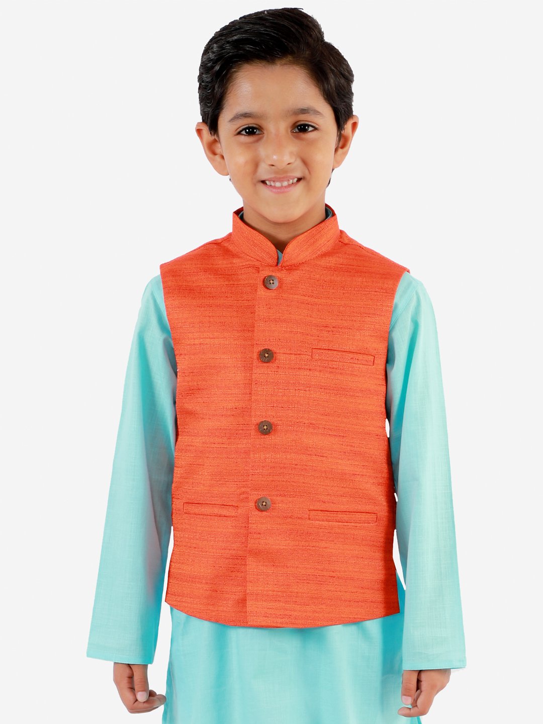 Silk Blend Nehru Jacket for Boys - Vastramay Boys