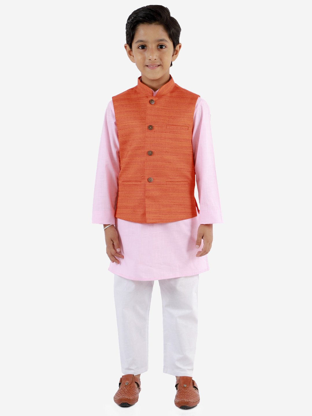 Kurta Pyjama Set for Boys with Nehru Jacket - Vastramay Boys