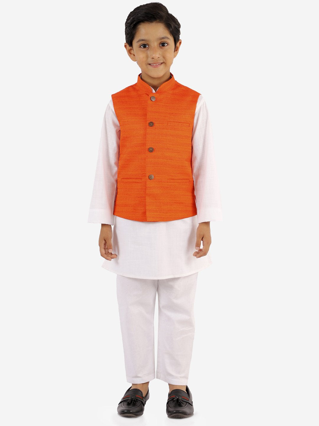 Kurta Pyjama Set for Boys with Nehru Jacket - Vastramay Boys