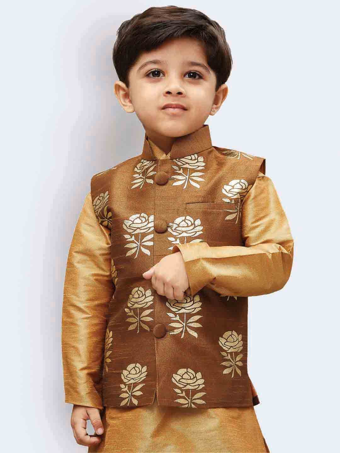 Silk Blend Nehru Jacket for Boys - Vastramay Boys