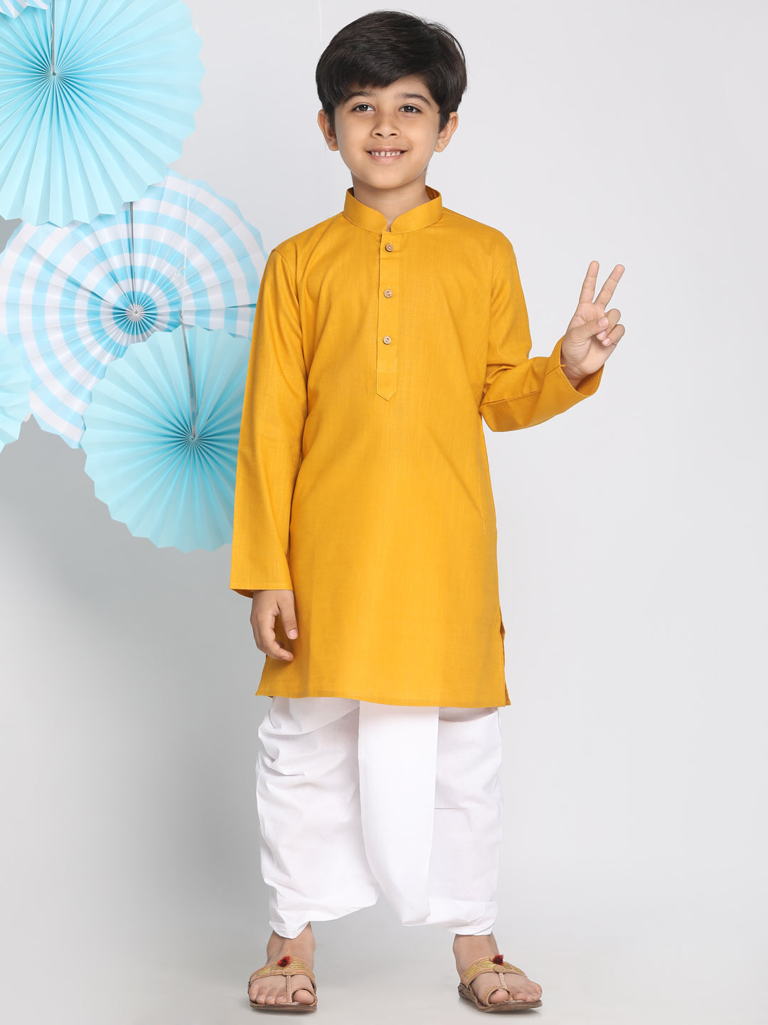 Cotton Blend Dhoti Kurta Set for Boys - Vastramay Boys