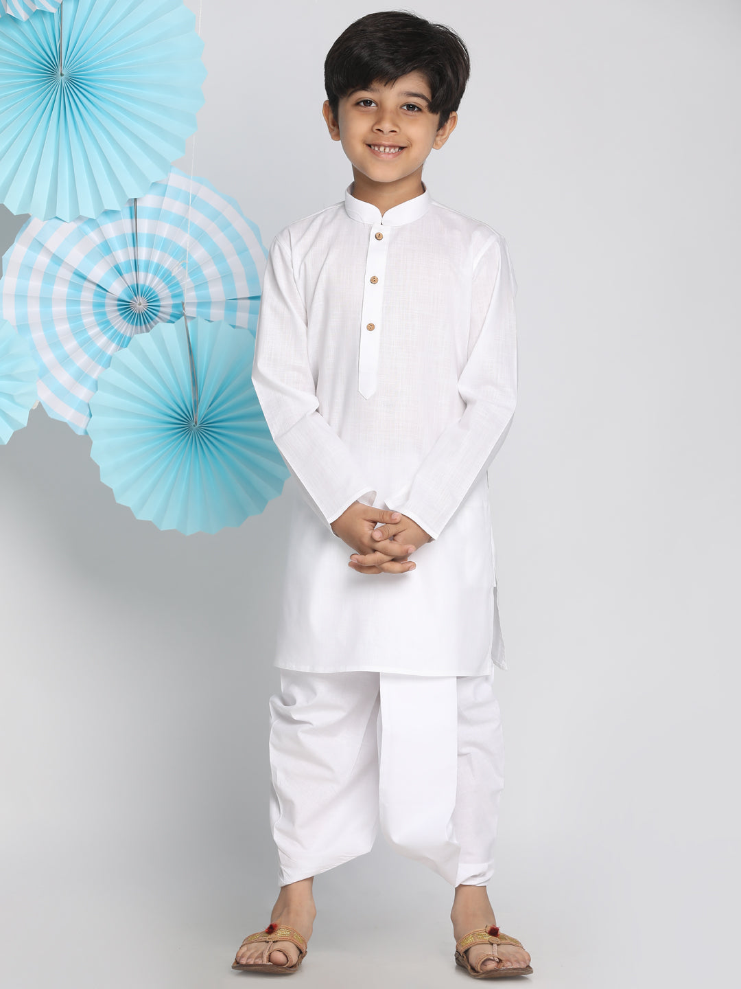 Cotton Blend Dhoti Kurta Set for Boys - Vastramay Boys