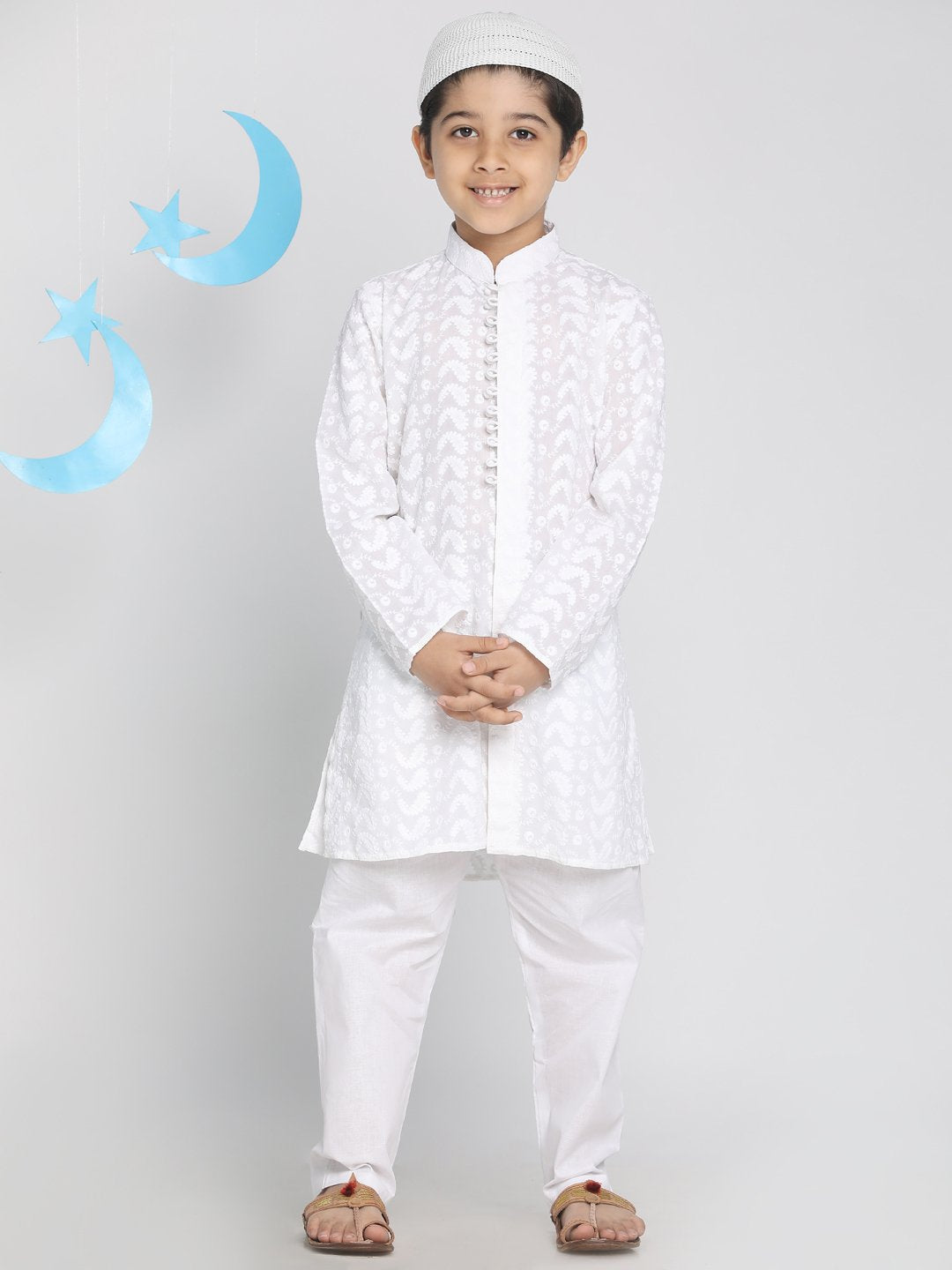 Kurta Pyjama Set for Boys with Cap - Vastramay Boys