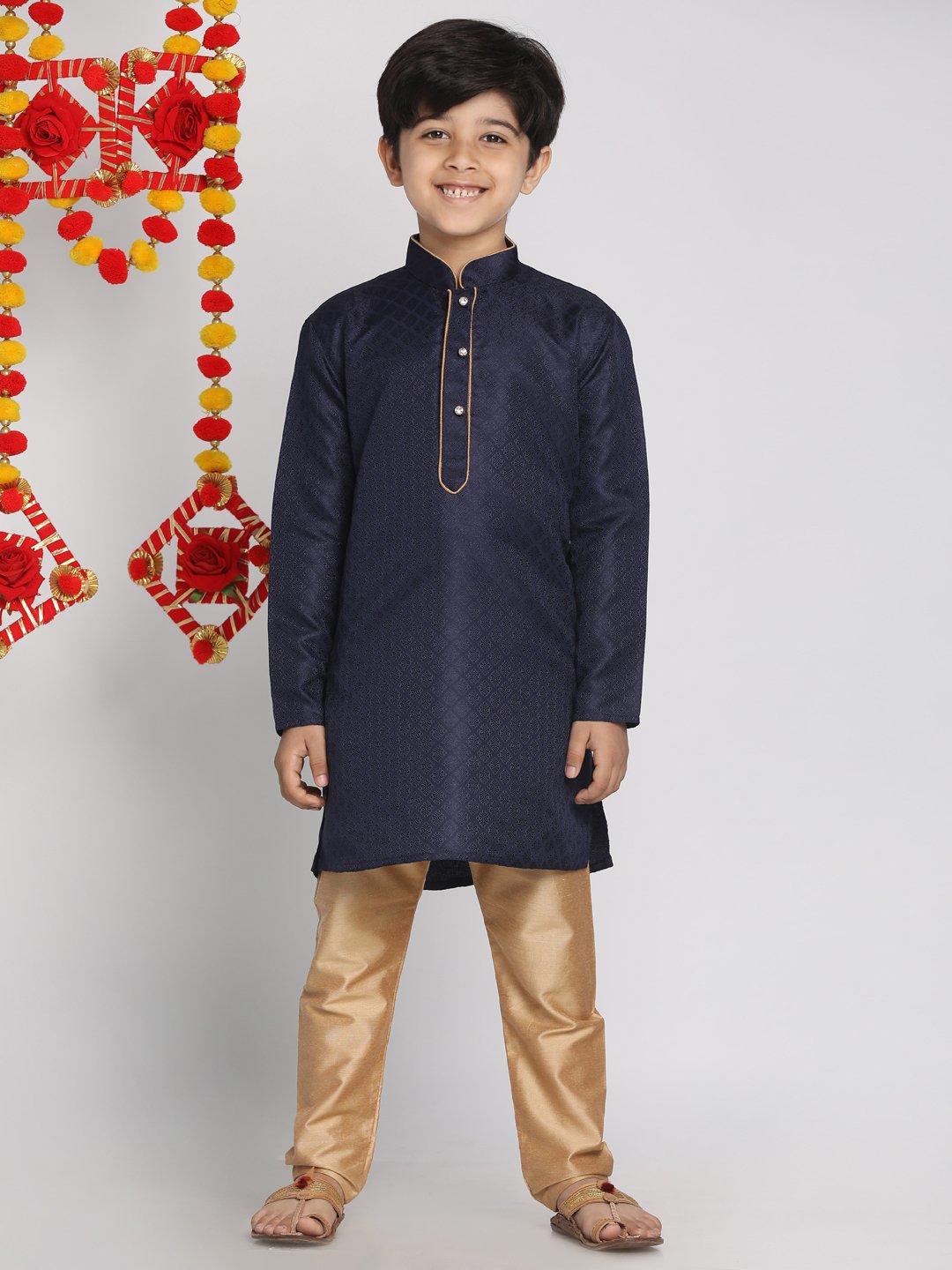 Jacquard Kurta Pyjama Set for Boys - JBN Creation