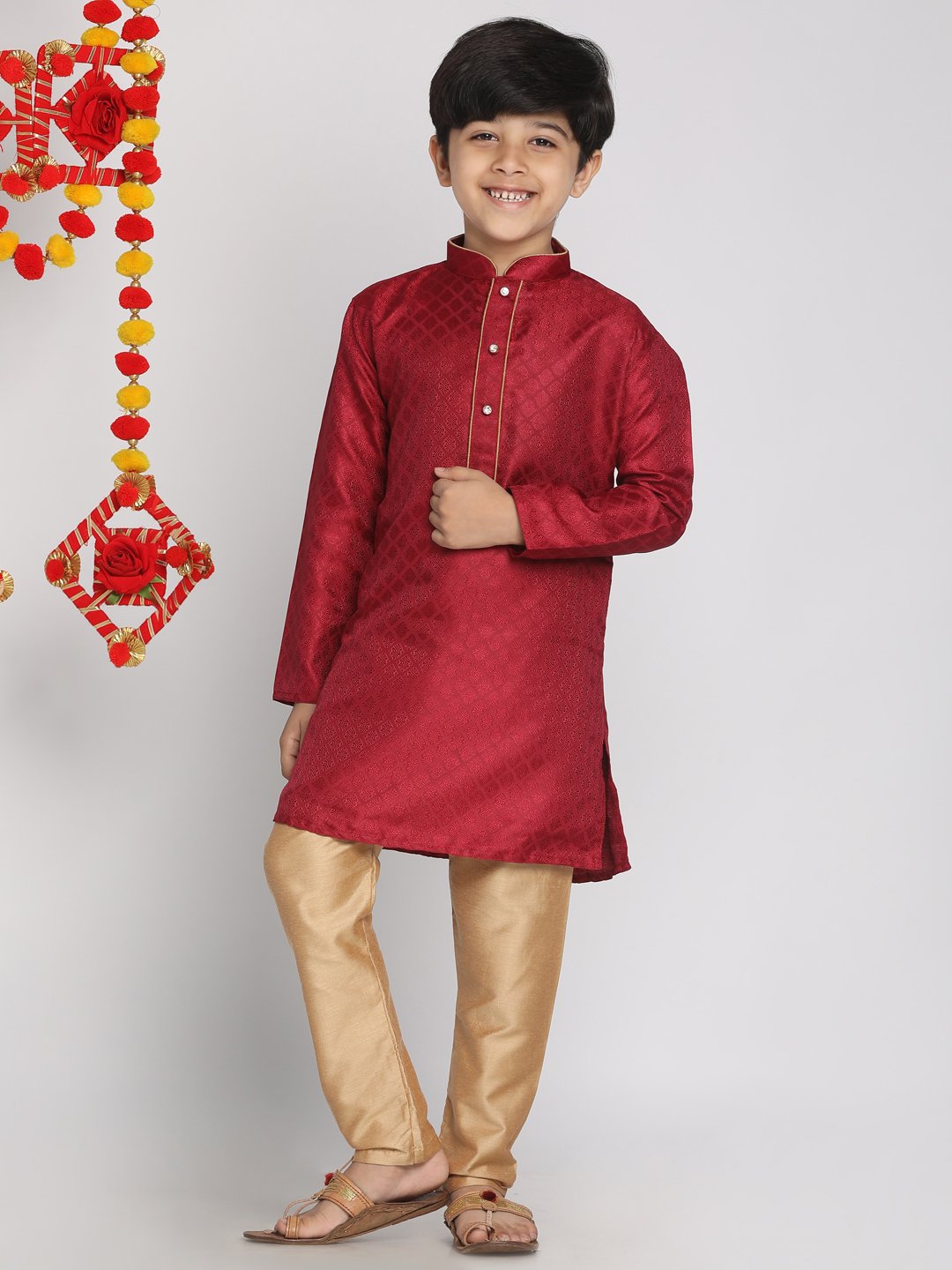 Jacquard Kurta Pyjama Set for Boys - JBN Creation