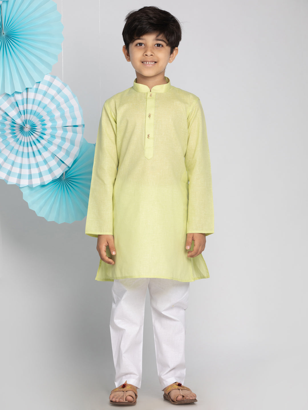 Cotton Blend Kurta Pyjama Set for Boys - Vastramay Boys