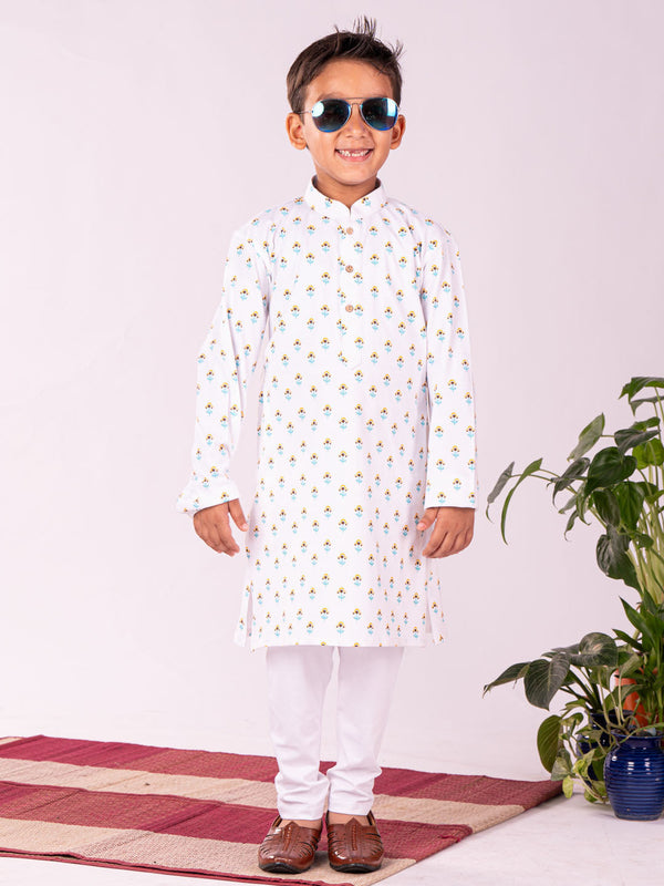 Jashvi Boys' White Kurta