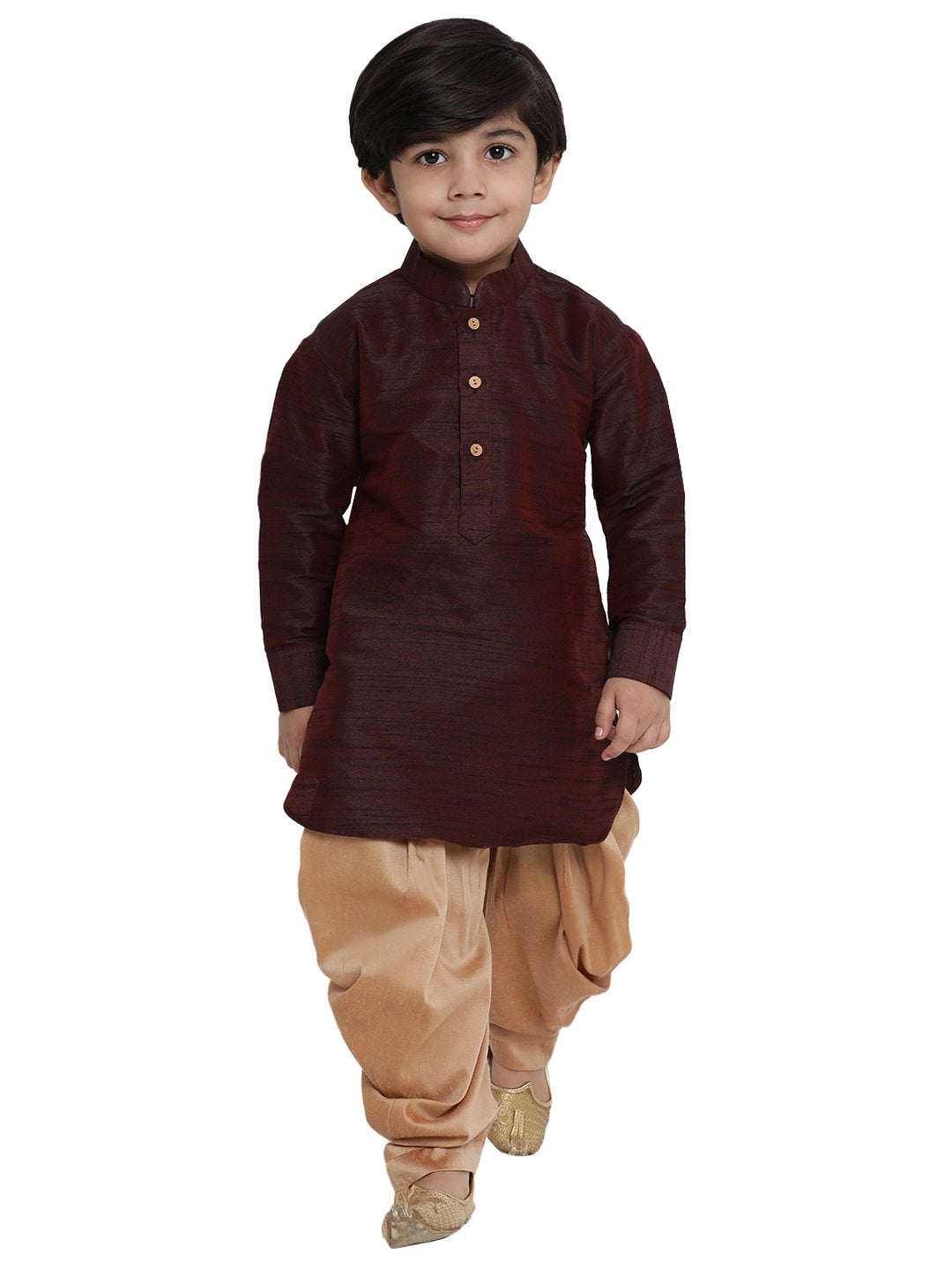 Cotton Silk Blend Dhoti Kurta Set for Boys - Vastramay Boys