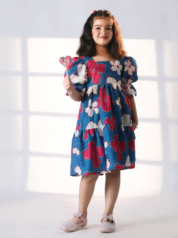 Jashvi Girls' Blue Dress