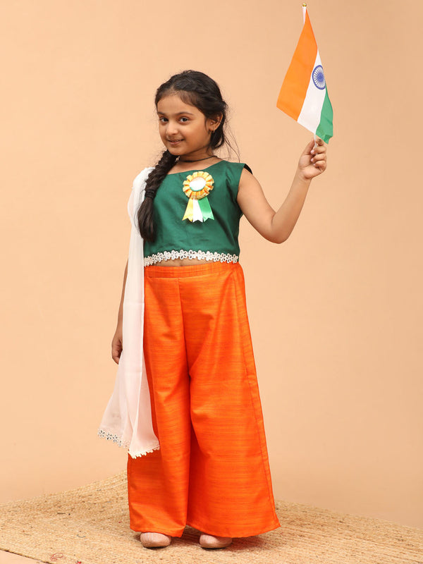 Jashvi Girl's Republic Day Special Palazzo Set