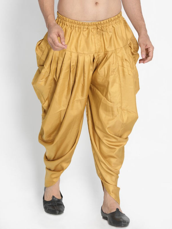 Men's Brown Silk Blend Dhoti - Vastramay