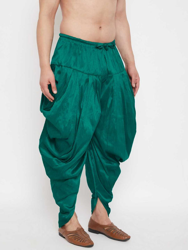 Jashvi Men's Green Dhoti Pants