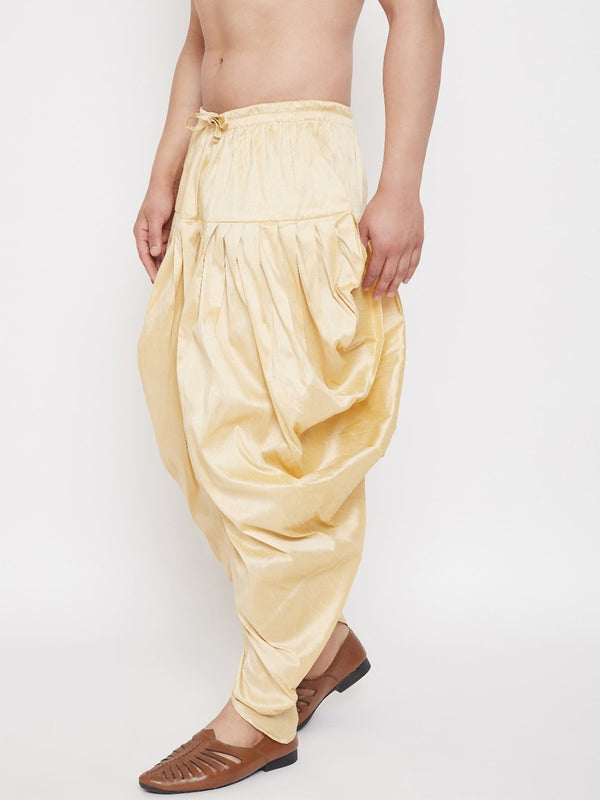 Men's Gold Cowl Dhoti - Vastramay