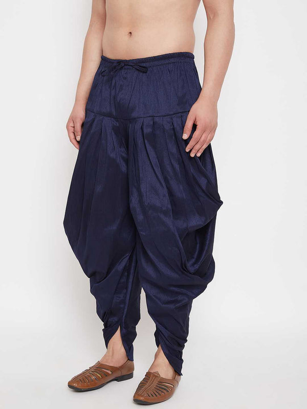 Jashvi Men's Navy Blue Dhoti Pants