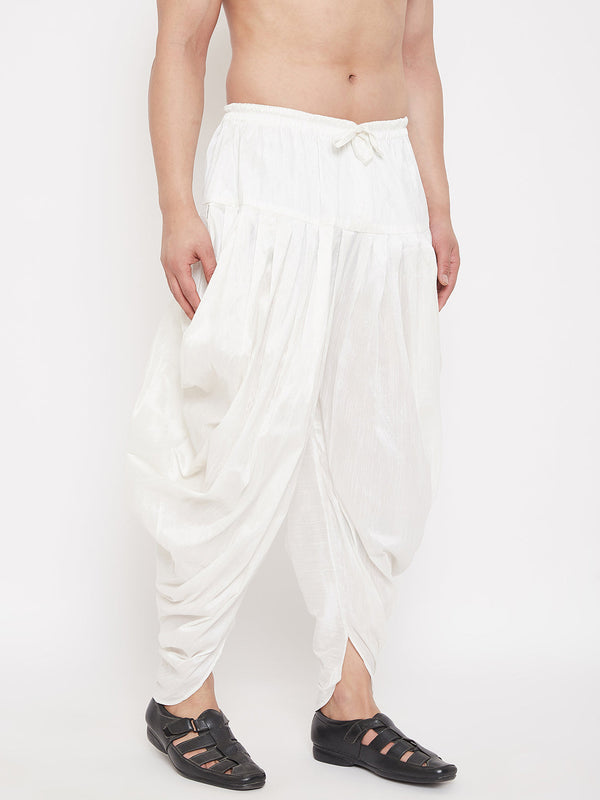 Jashvi Men's White Dhoti Pants