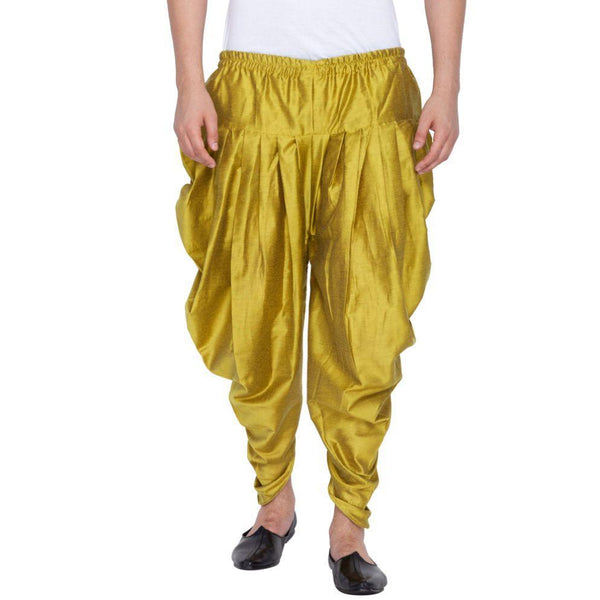 Jashvi Men's Green Cotton Silk Blend Dhoti