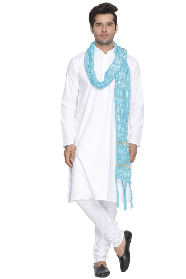 Men's Blue Viscose Dupatta - Vastramay