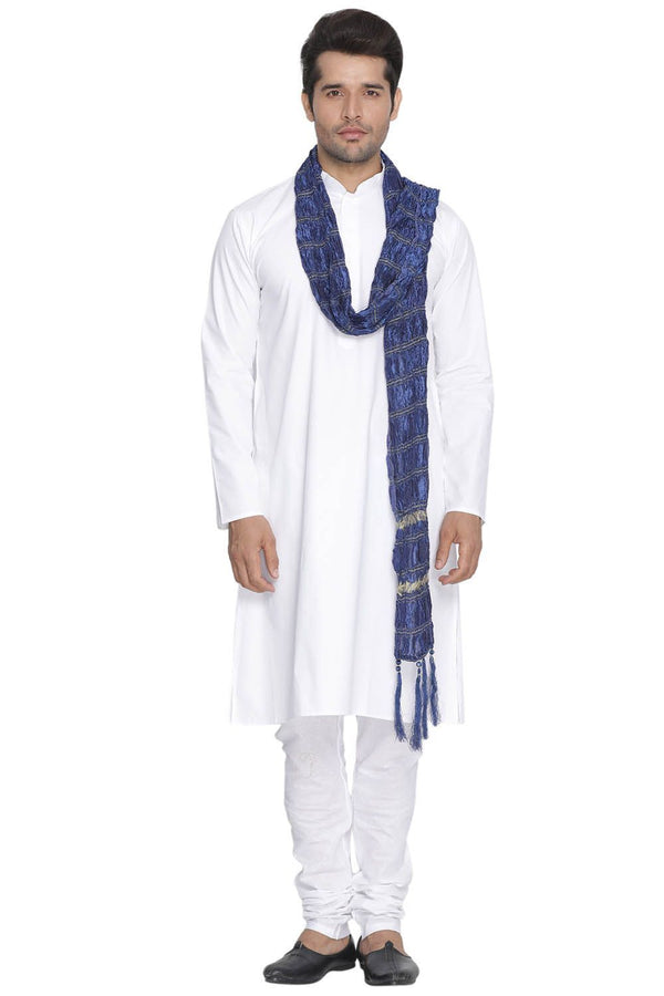 Men's Blue Viscose Dupatta - Vastramay