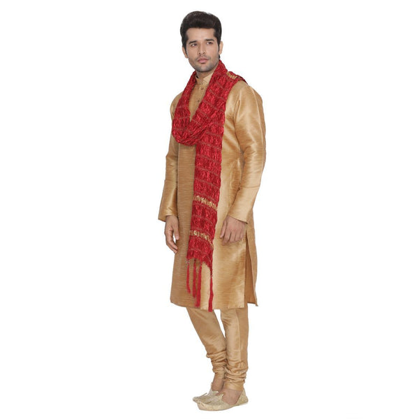 VASYTRAMAY Men's Maroon Viscose Dupatta