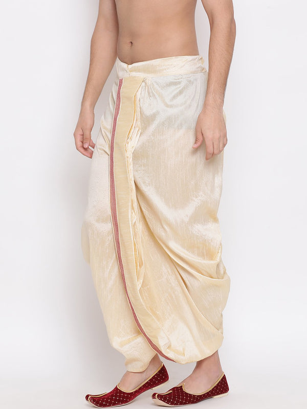 Jashvi Men's Gold Embroidered Dhoti Pant