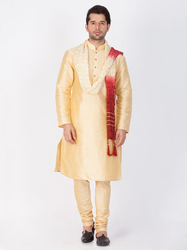 Men's Beige Viscose Dupatta - Vastramay