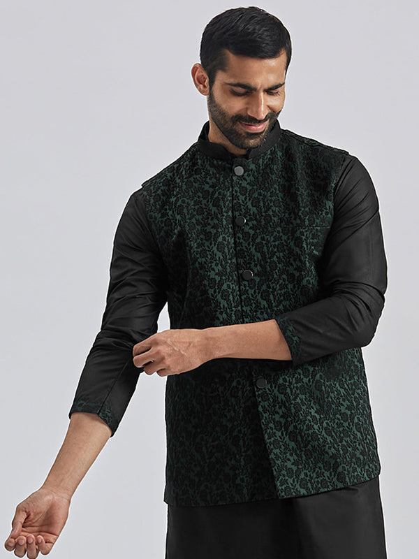 Jashvi Men's Green - Nehru Jacket