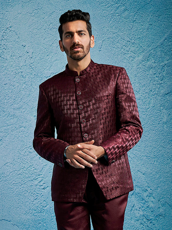 Jashvi Men's Wine - Jodhpuri