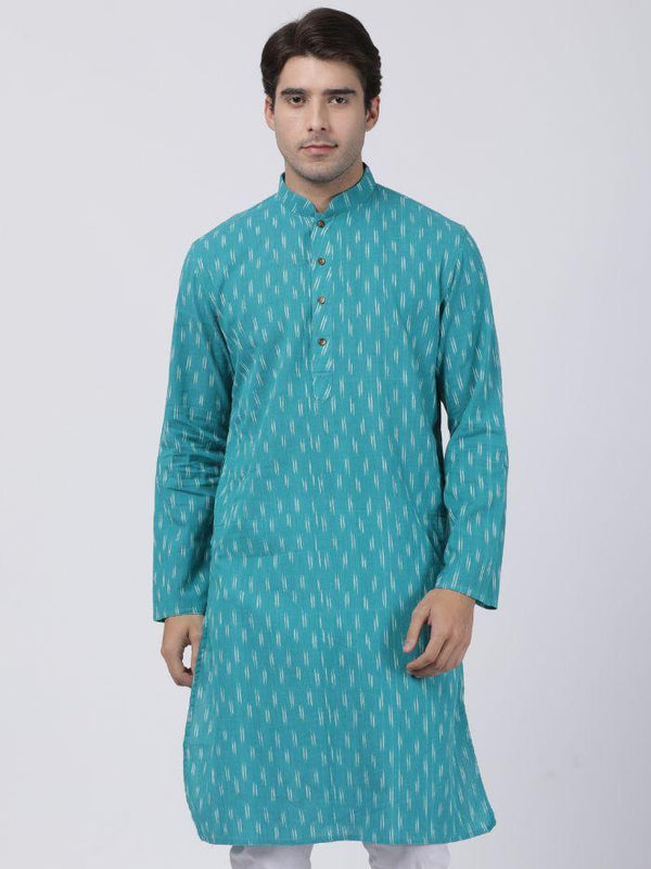 Men's Light Blue Pure Cotton Kurta - Vastramay