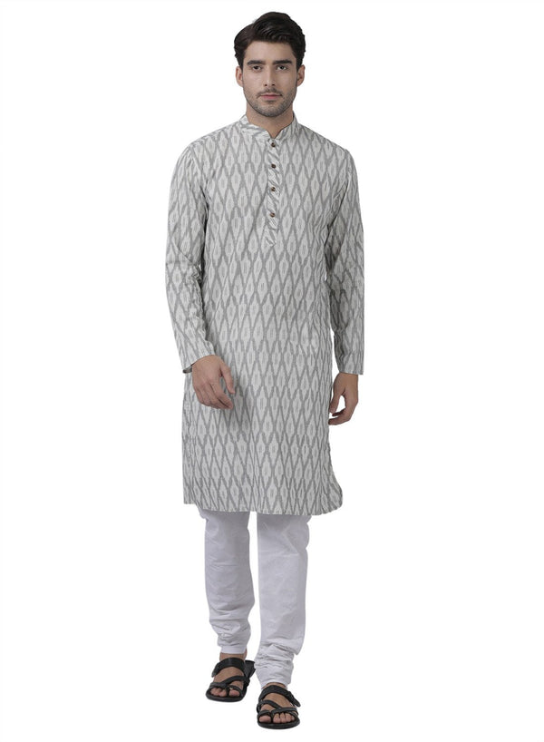 Men's White Pure Cotton Kurta and Pyjama Set - Vastramay