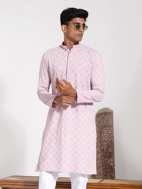 Jashvi Men's Onion Rayon Kurta