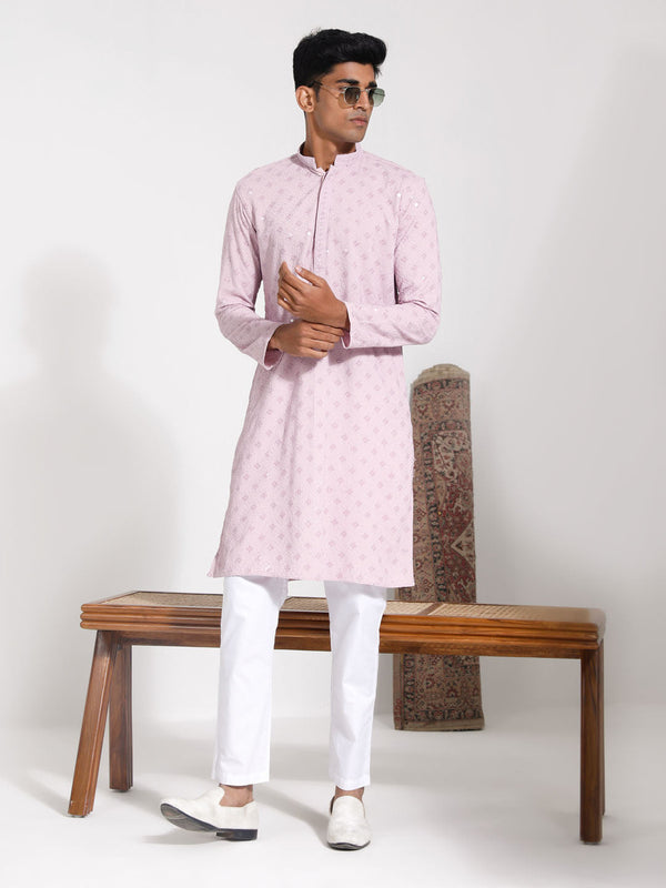 Jashvi Men's Onion Rayon Kurta And Pyjama Set