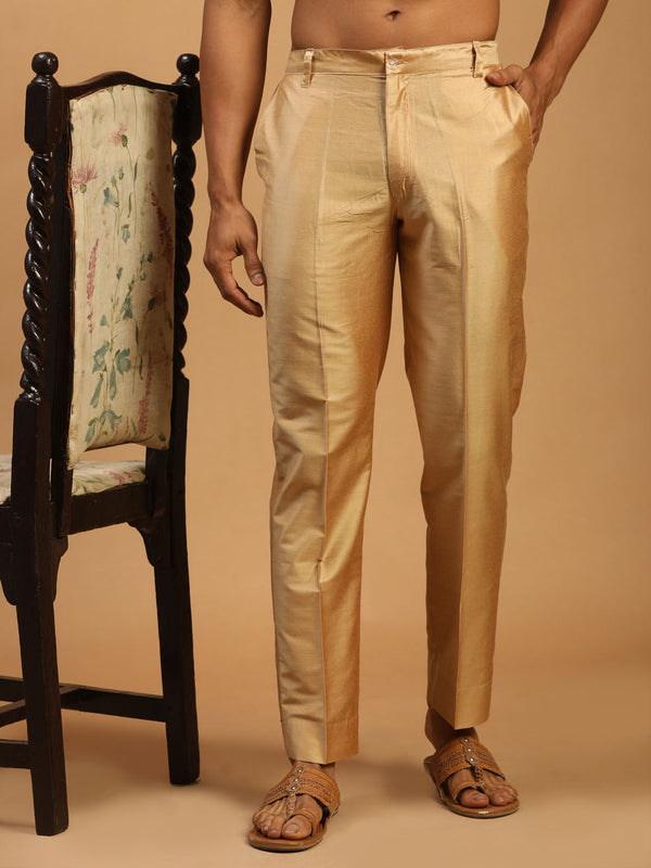 Jashvi Men's Rose Gold Cotton Pant Style Pyjama