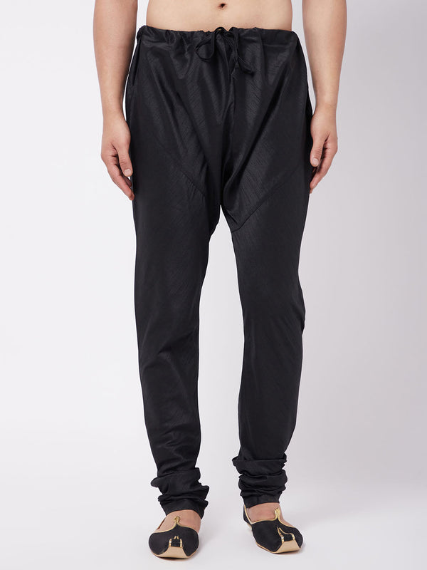 Jashvi Men's Black Silk Blend Pyjama