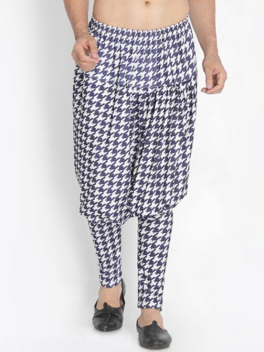 Men's Blue Cotton Lycra Pyjama - Vastramay