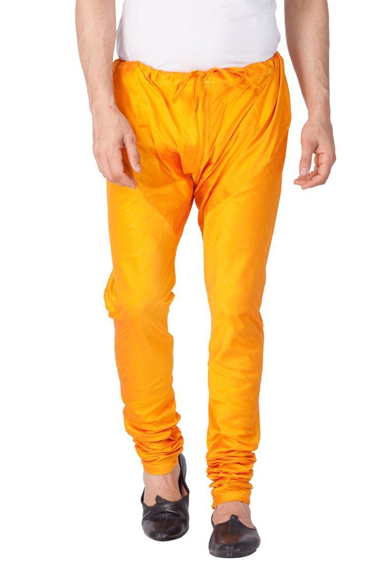 Men's Orange Cotton Silk Blend Pyjama