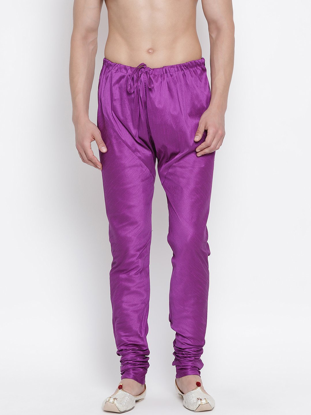 Men's Purple Cotton Silk Blend Pyjama