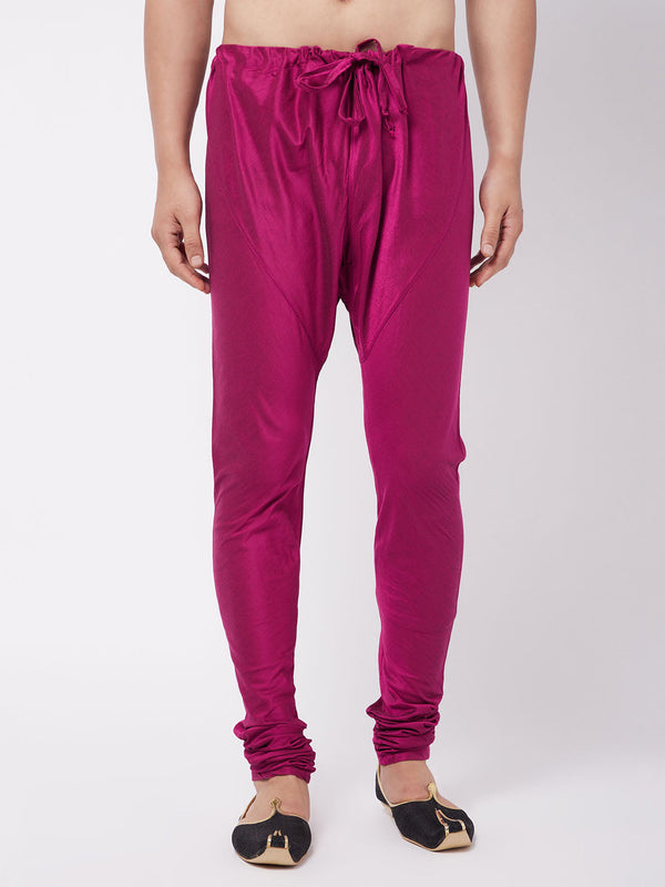 Jashvi Men's Fuchsia Viscose Pyjama