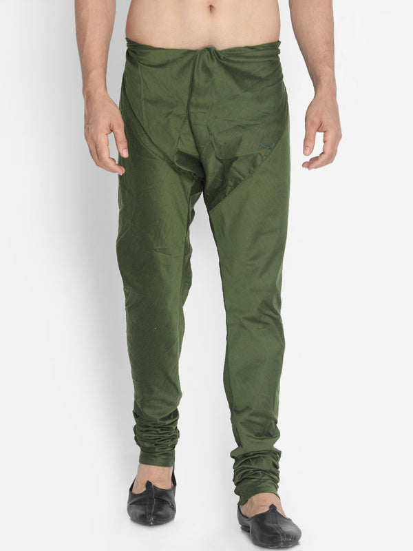 Jashvi Men's Green Cotton Blend Pyjama