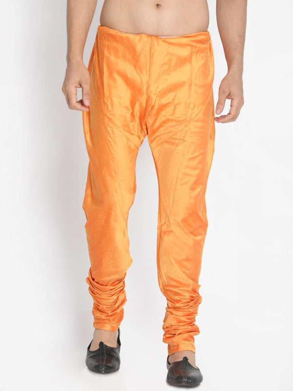 Men's Orange Cotton Blend Pyjama - Vastramay