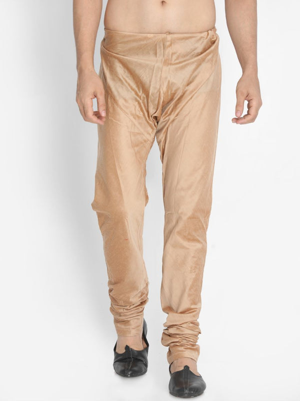 Men's Gold Cotton Blend Pyjama - Vastramay