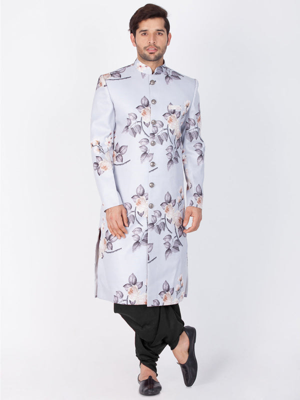 Jashvi Men's Multicolor Cotton Blend Sherwani Set