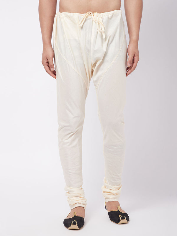 Jashvi Men's Cream Viscose Pyjama