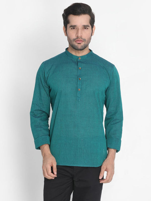 Men's Pure Cotton Green color Kurta for Men's - Vastramay