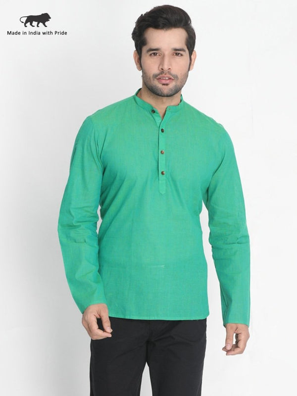 Men's Green Pure cotton Kurta for Men's - Vastramay