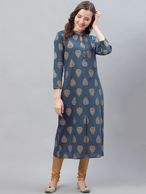 Women's Cotton Printed Kurta - Ahika