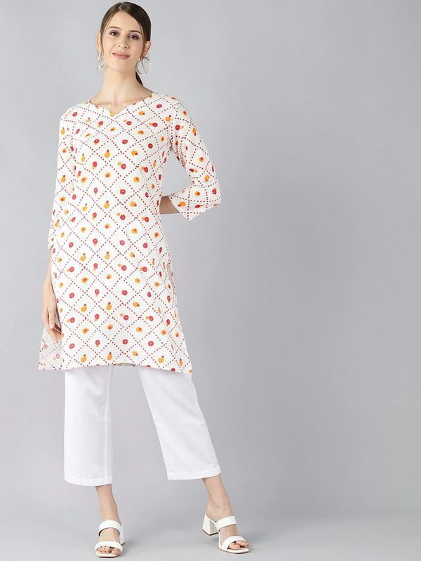 Women's Cotton Printed Kurta - Ahika