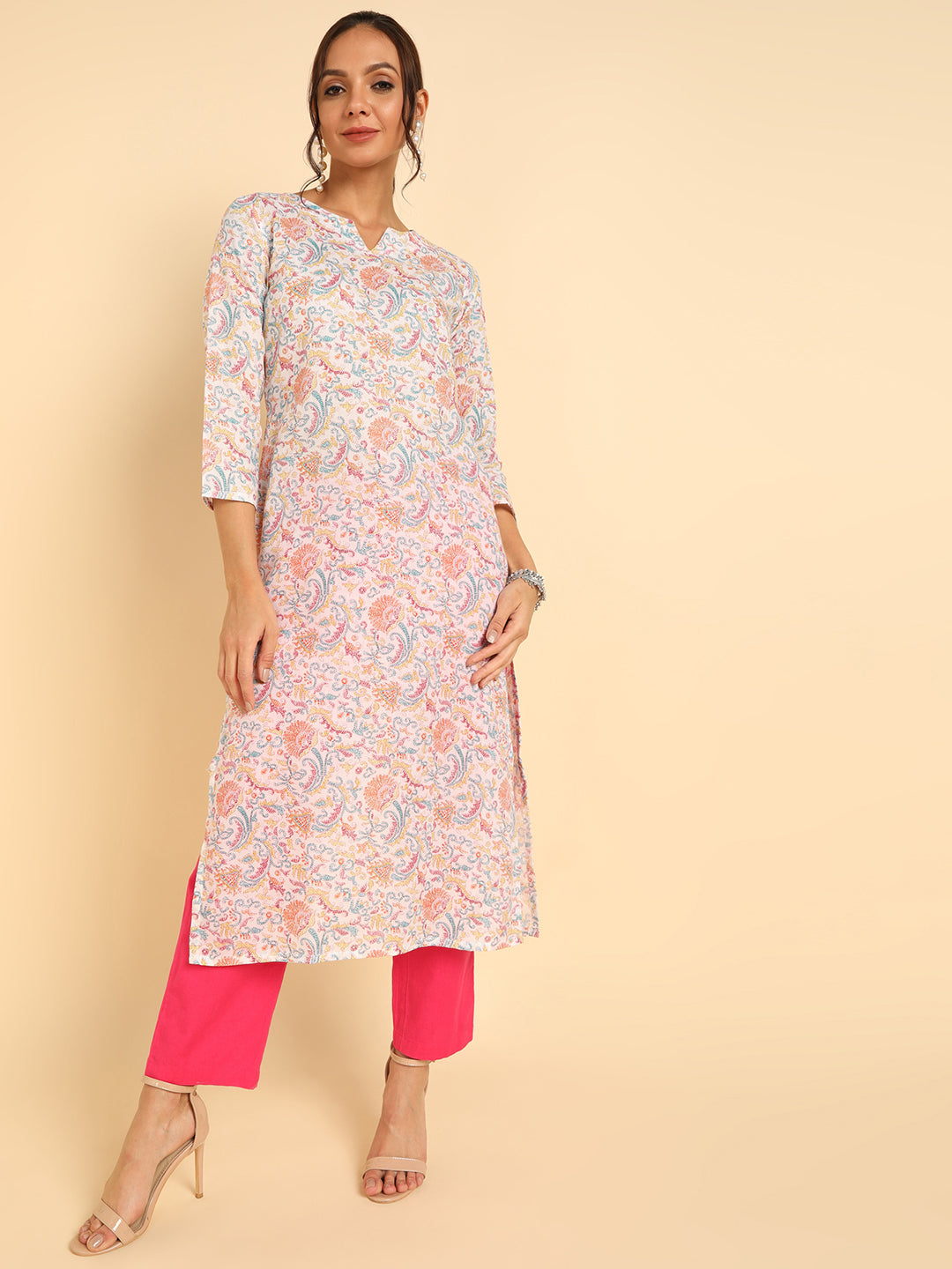 Women's Ahika Cotton Printed Kurta - Ahika