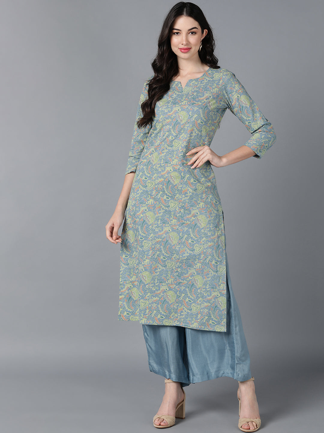 Women's Ahika Cotton Printed Kurta - Ahika