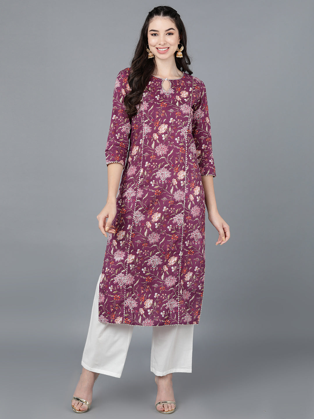 Women's Ahika Cotton Printed Kurta - Ahika