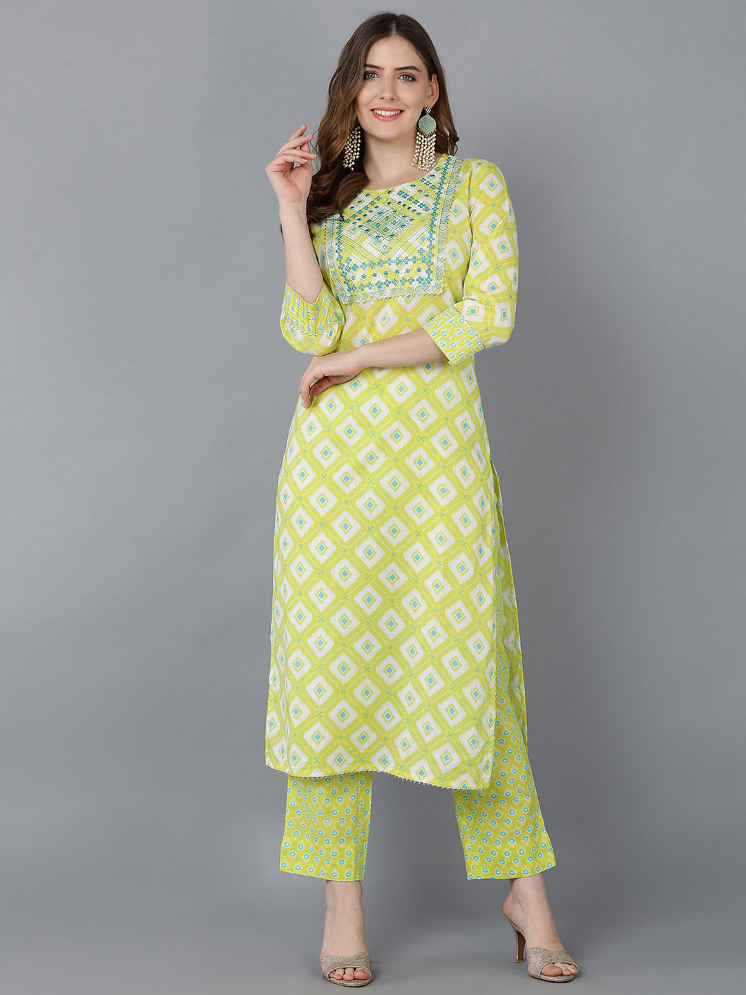 Women's Ahika Cotton Printed Kurta - Ahika